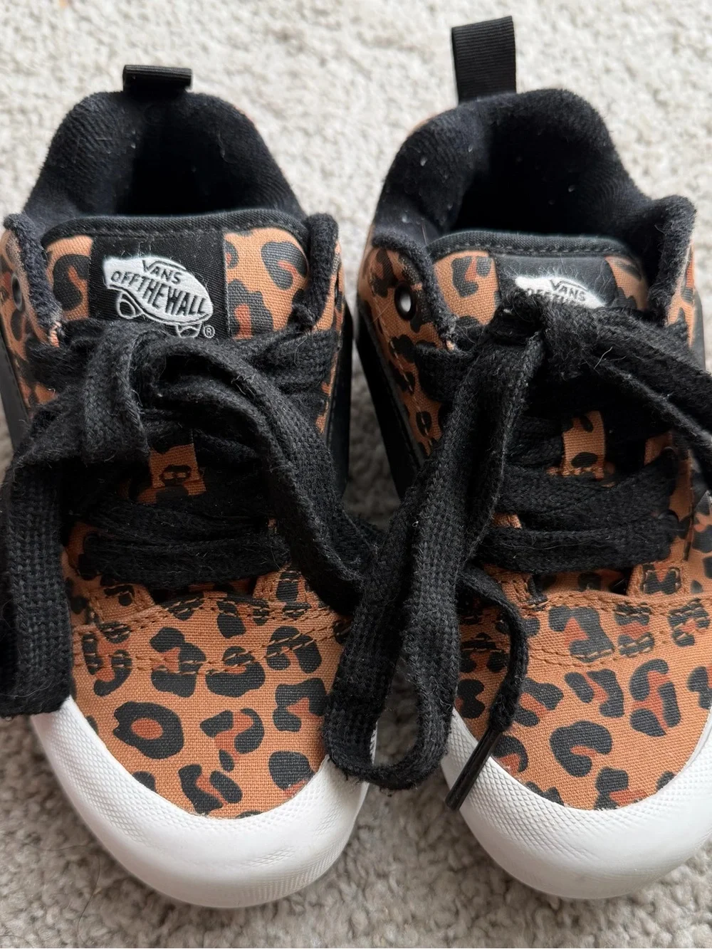 Vans Kids Leopard Low-Top Sneakers - Brown & Black size 1 little kids